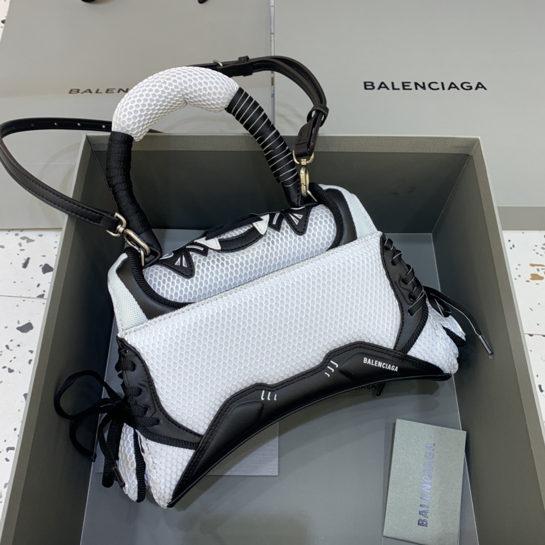 Balenciaga SneakerHead Small Handle Bag White